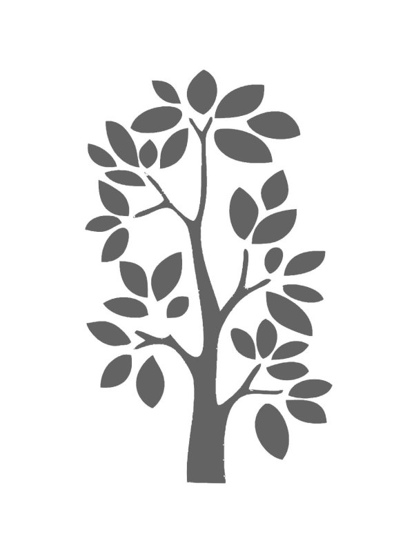 Трафарет дерева для вырезания