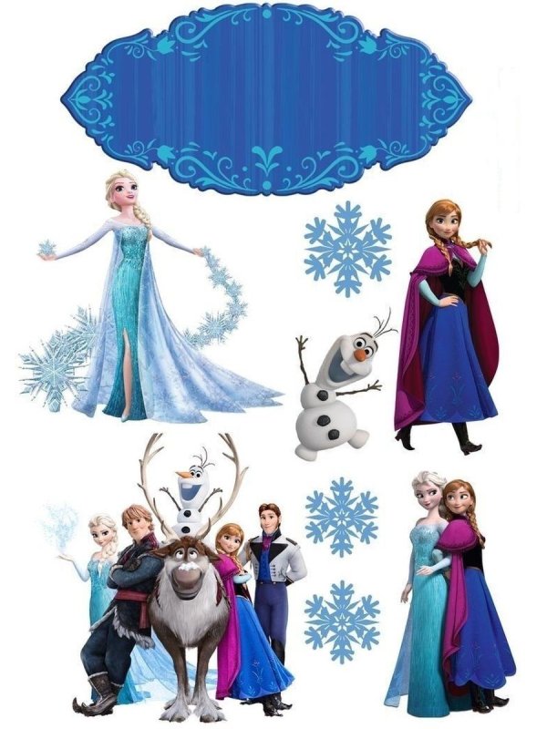 Холодное сердце на сахарной бумаге