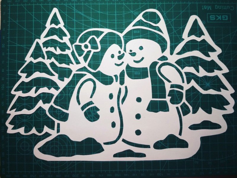 Вытынанки на окна новогодние