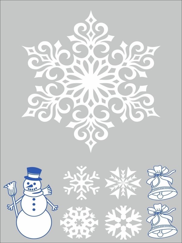 Вытынанки снежинки