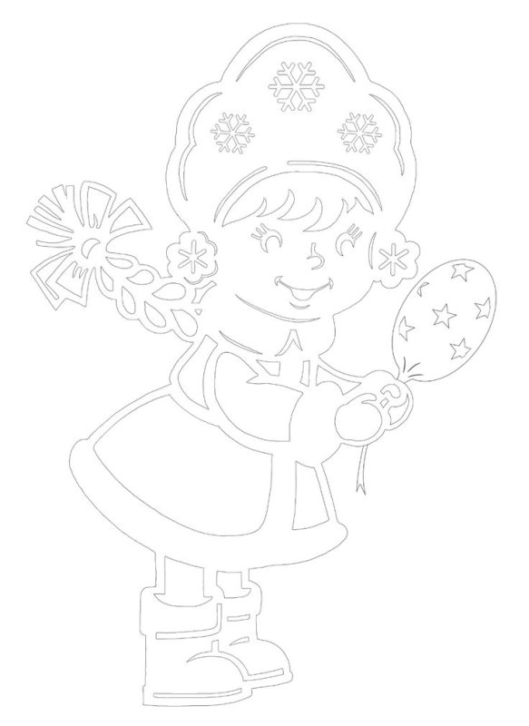 Вытынанки Снегурочка