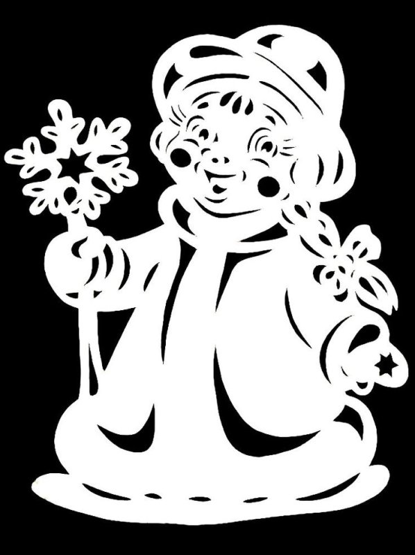 Трафареты на окна новогодние