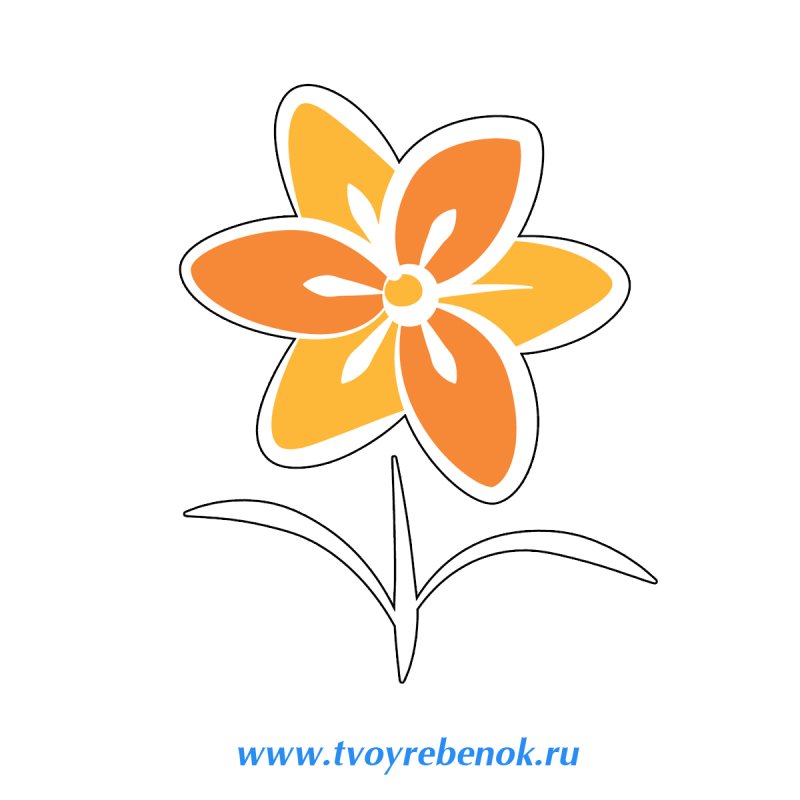 Трафареты цветов цветные