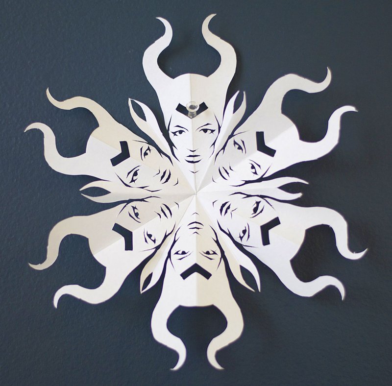 Шаблоны необычных снежинок