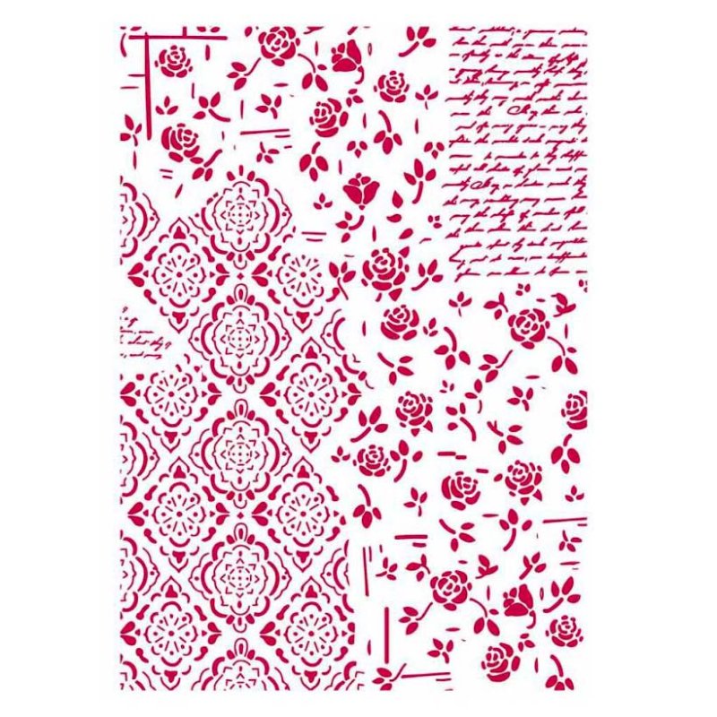 Роза трафарет шаблон