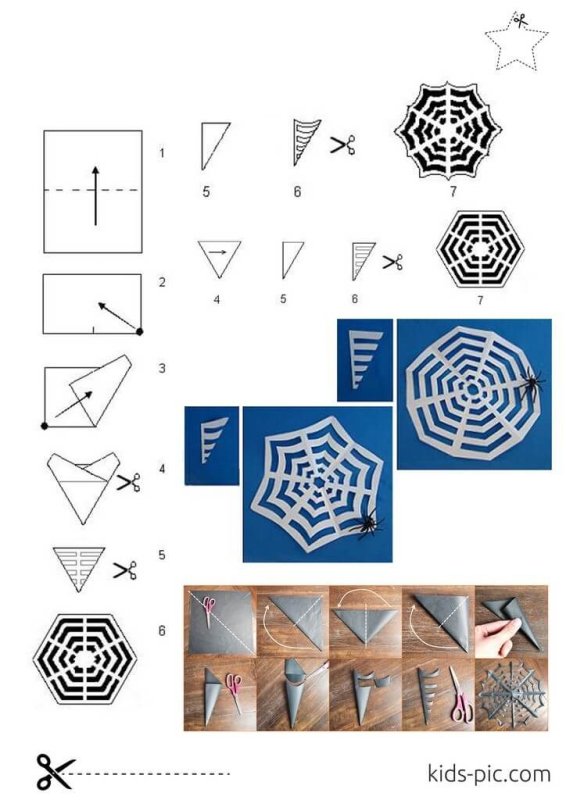 Снежинка паутина