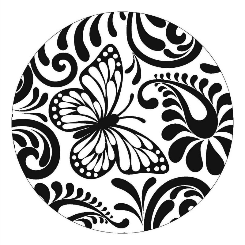 Орнамент круглый растительный
