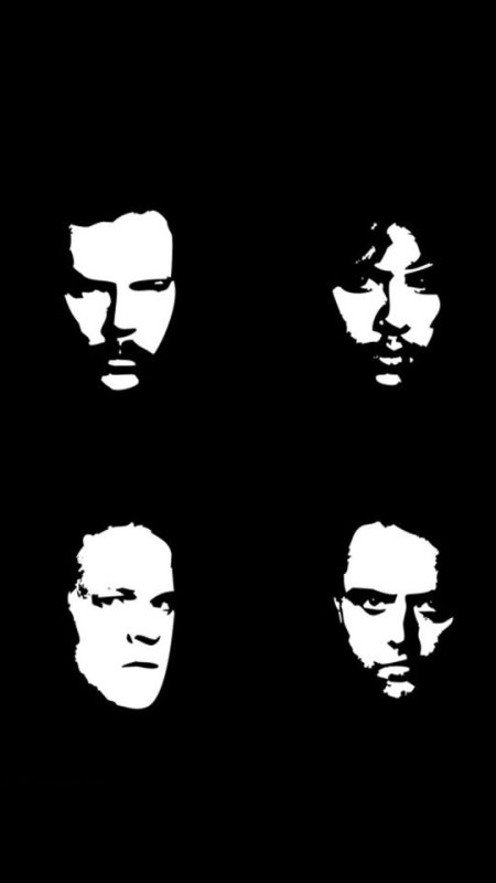 Металлика трафарет