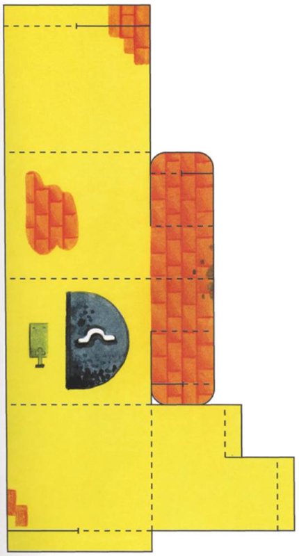 Печь из бумаги развертка