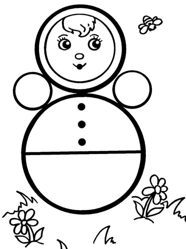 Неваляшка игрушка раскраска