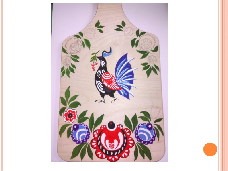 Разделочная доска с Городецкой росписью