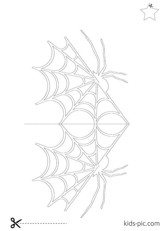 Снежинка человек паук шаблон