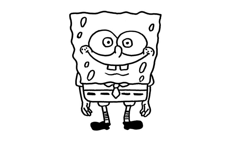 Спанч Боб рисунок карандашом