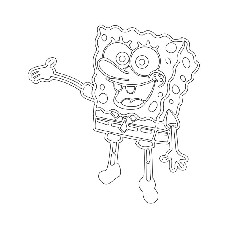 Раскраски губка Боб квадратные штаны