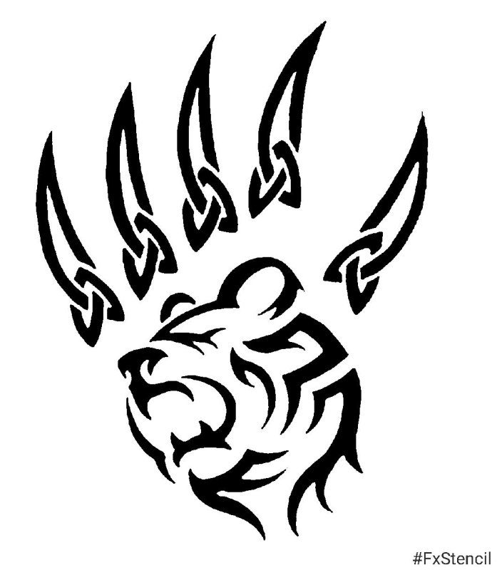 Медвежья лапа Велеса тату