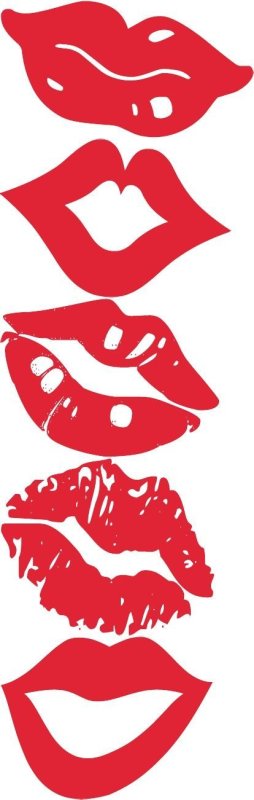 Губы трафарет