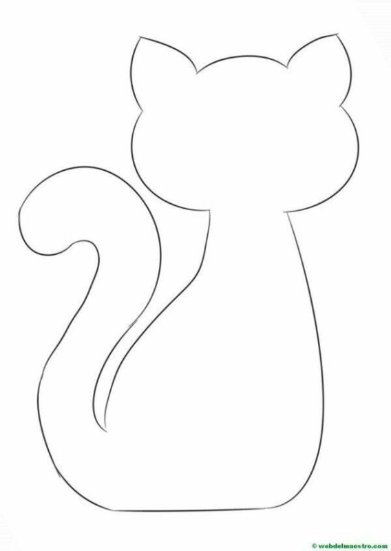 Трафарет кошки для вырезания