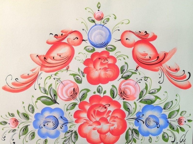 Урало Сибирская роспись Зинаида Голубева