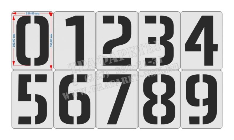 Трафарет для разметки делений для часов