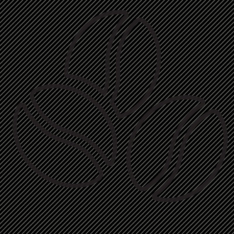 Кофейное зерно силуэт