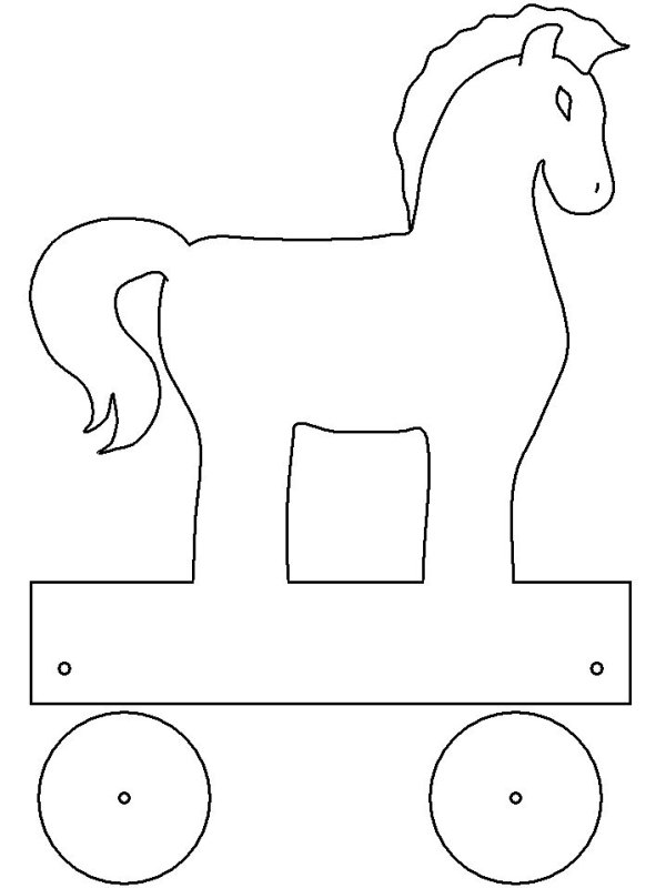 Шаблон лошадки для вырезания