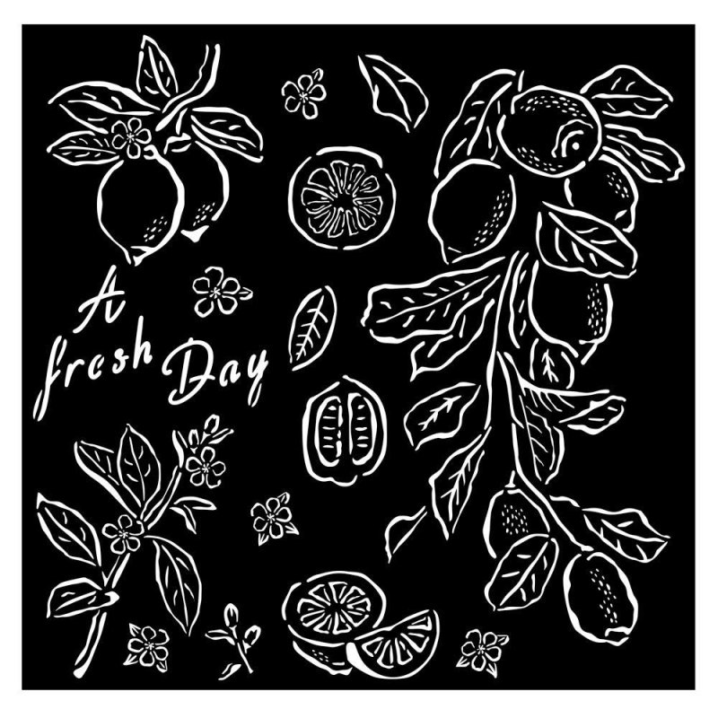 Лимон трафарет