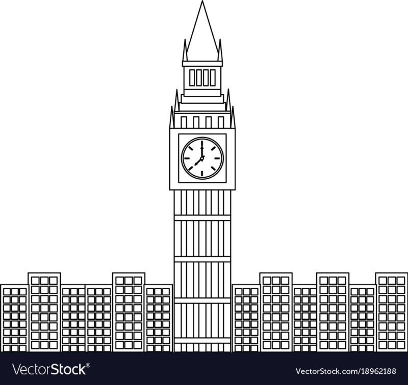 Биг Бен раскраска