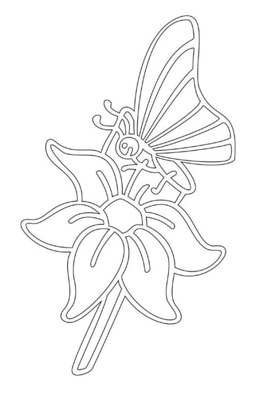 Вытынанки цветы и бабочки