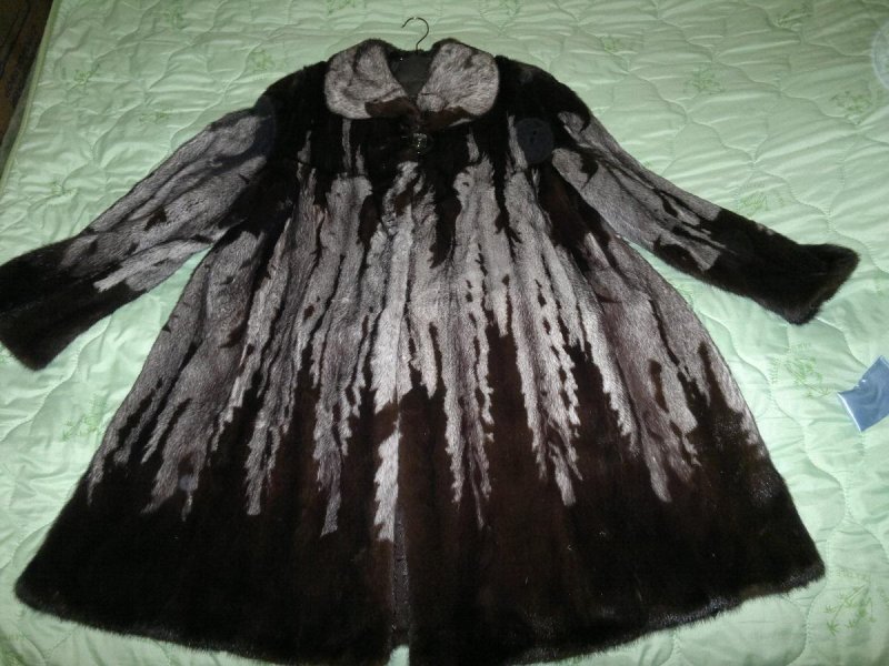 Шуба норковая трафарет