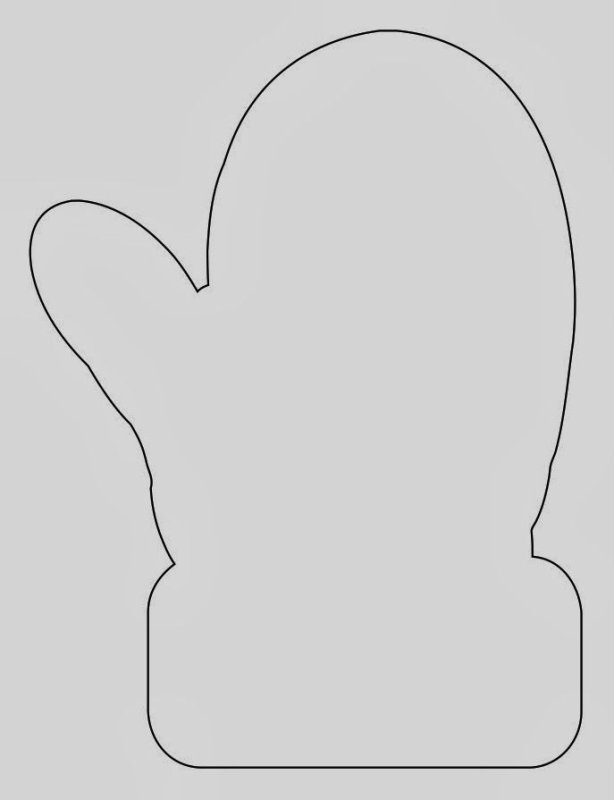 Варежка трафарет