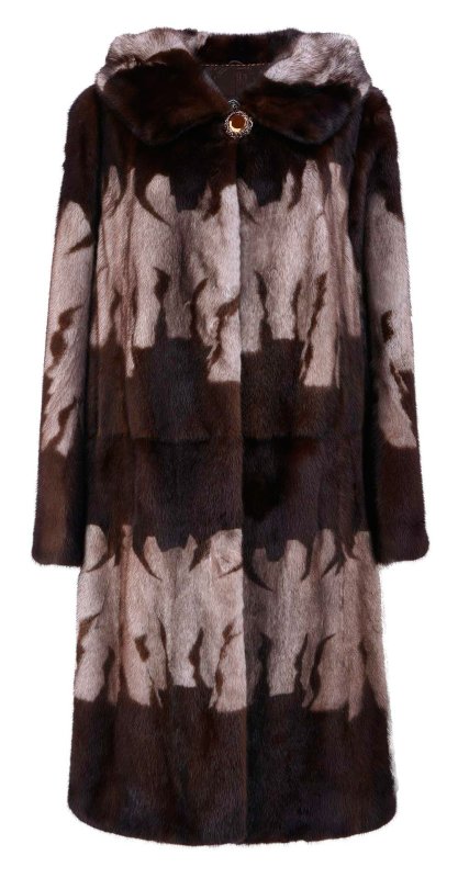 Шуба трафаретная норка