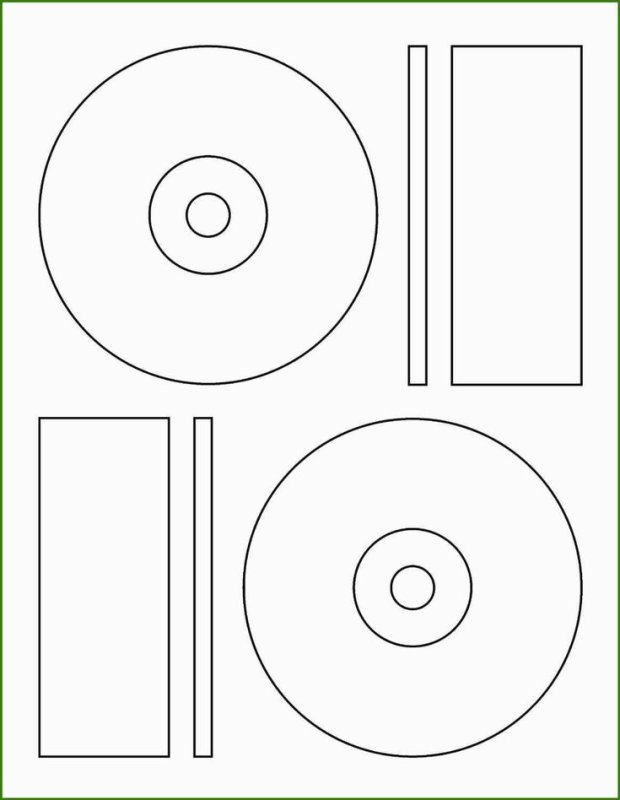 Шаблон диска для печати