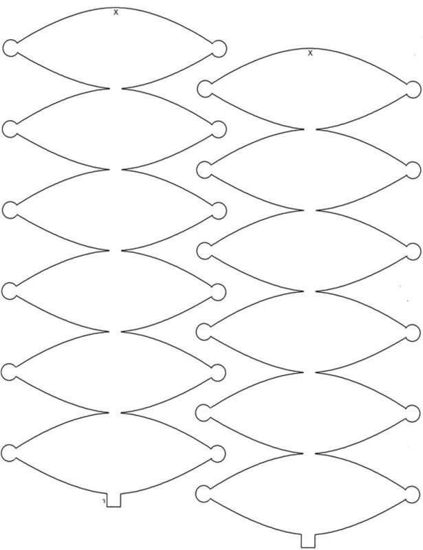 Китайский фонарик трафарет