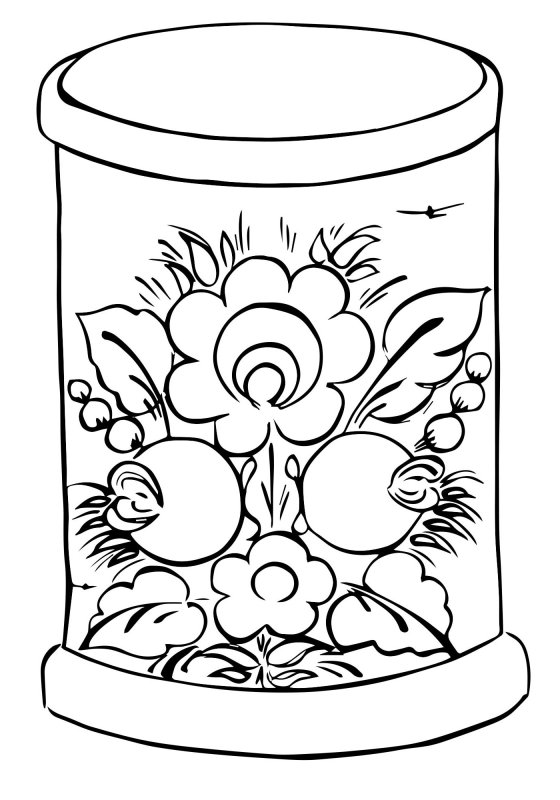 Хохлома раскраска для детей