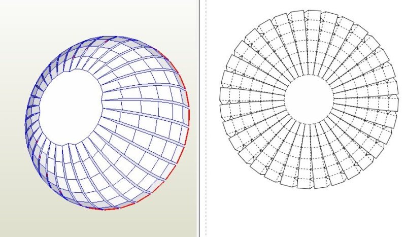 Сфера из бумаги развертка