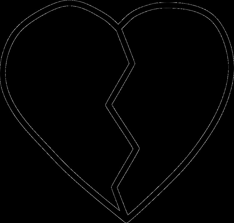 Контур разбитого сердца