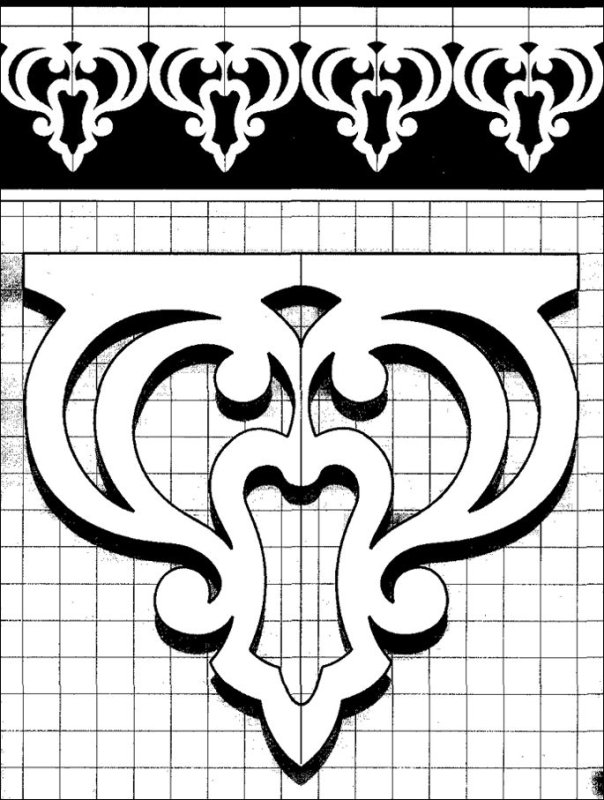 Наличники домовая пропильная резьба чертёж