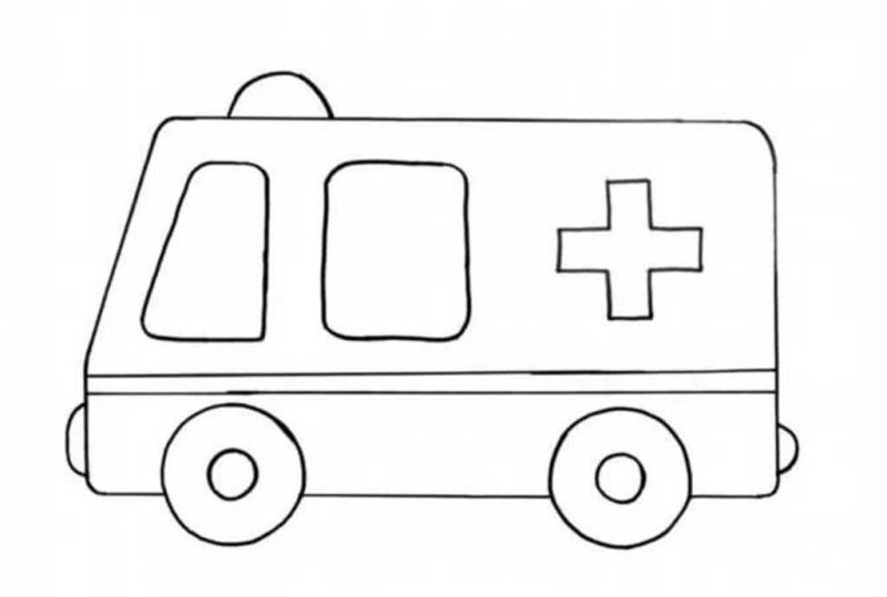 Раскраска машинки скорая