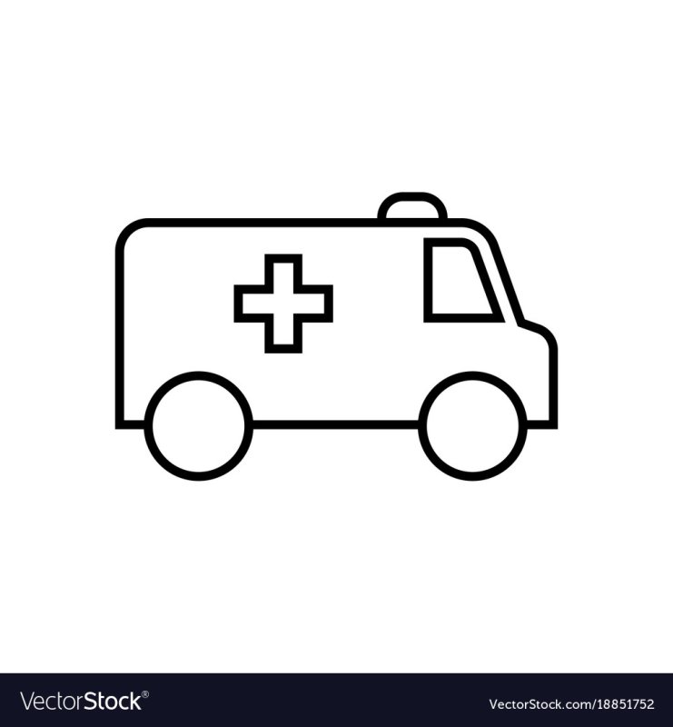 Машина скорой помощи рисунок