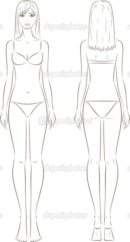 Фигура девочки для моделирования одежды