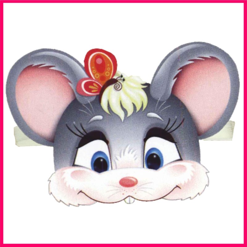 Маска мышки для детей на голову