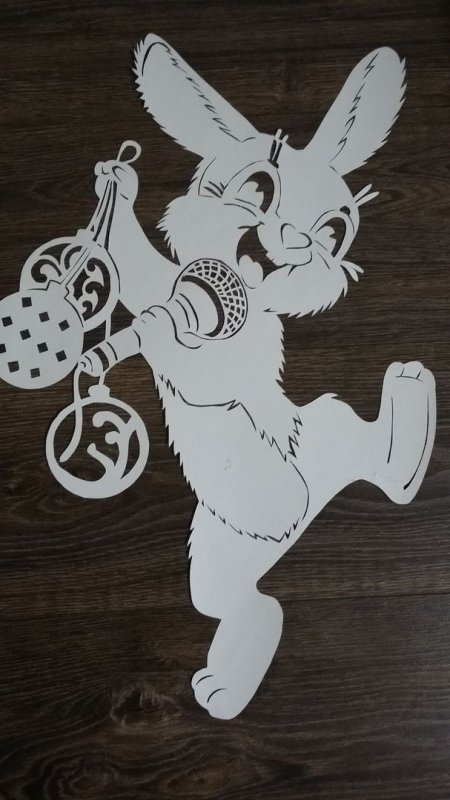 Зайчики для украшения окон