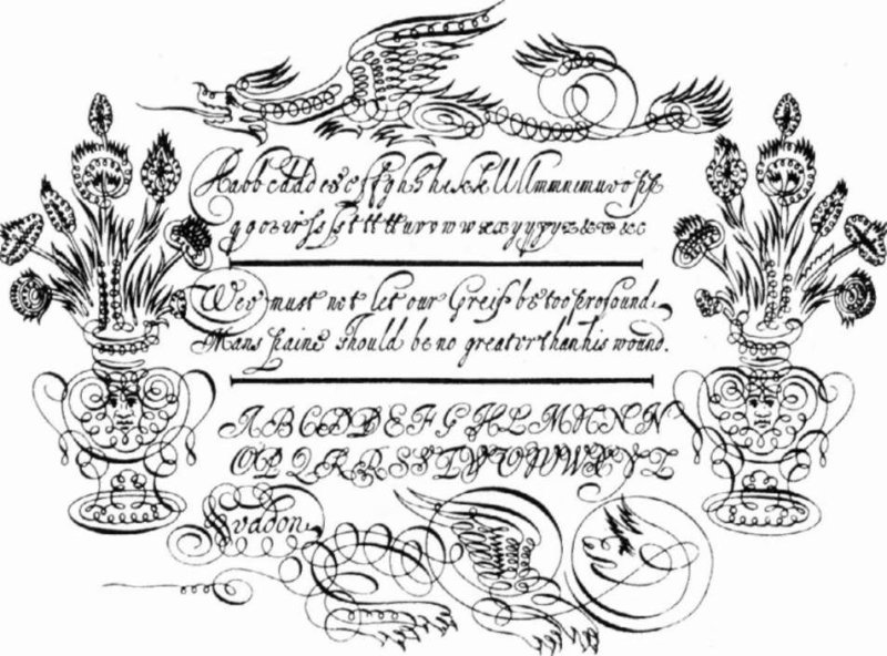 Трафарет перо для письма