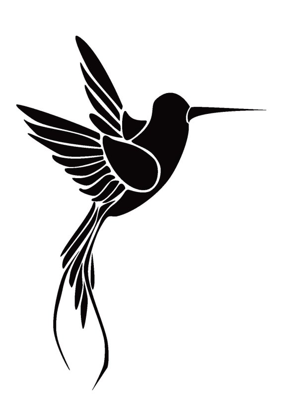 Трафарет птицы