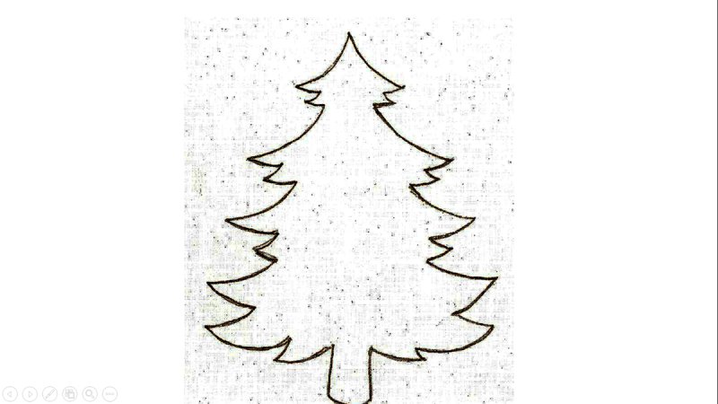 Елочка трафарет