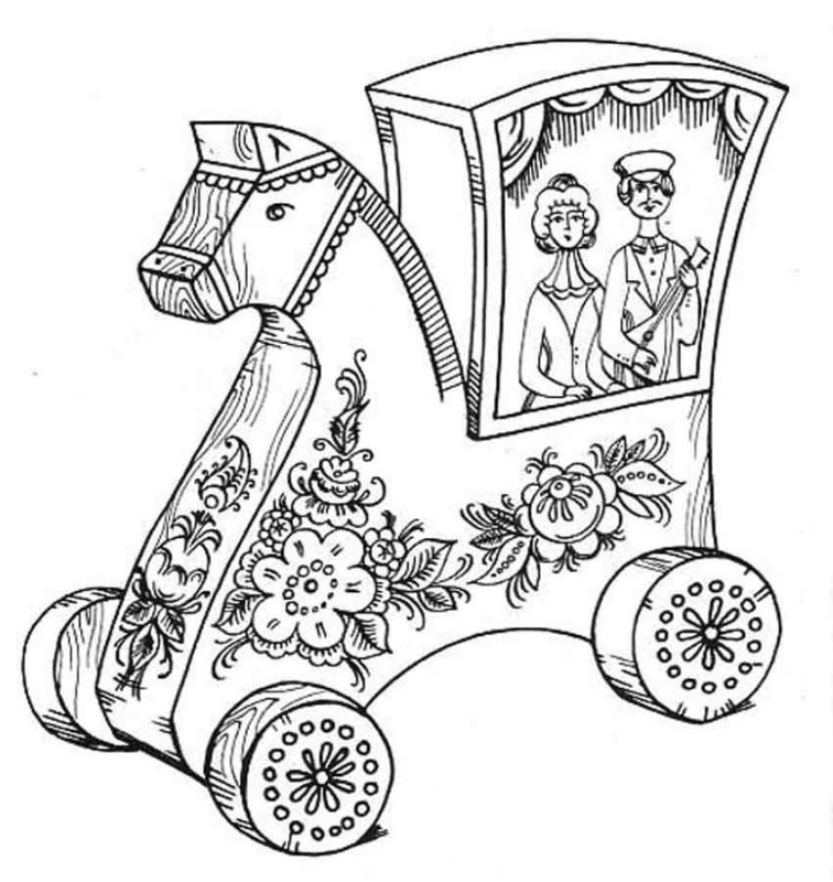 Народные промыслы раскраски для детей