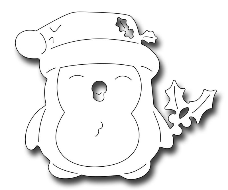 Трафареты на окна новогодние пингвины