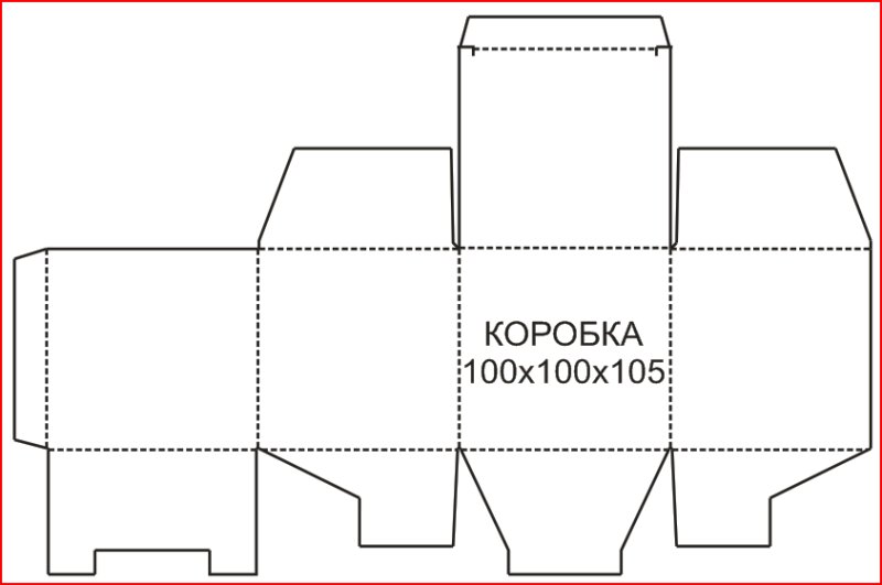 Коробочка своими руками из картона схема с размерами