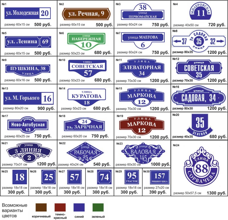 Адресная табличка
