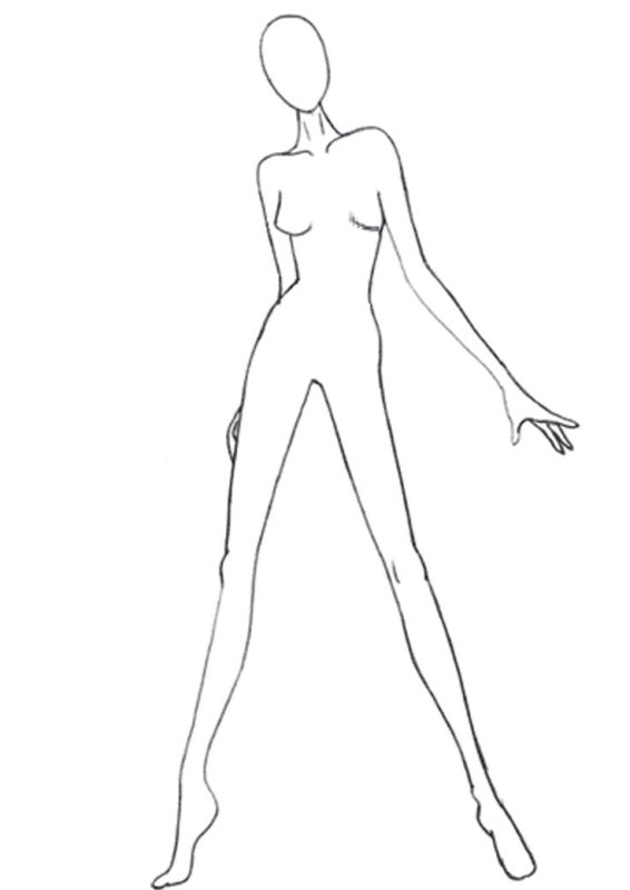 Макет для рисования одежды